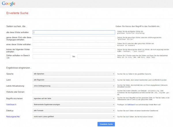 Active-Sourcing Tricks --> Googles Erweiterte Suche