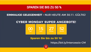 Cyber-Monday- Intercessio Angebote- POSTING