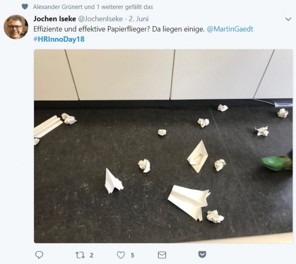 Das war der HR Innovation Day 2018 - Papierflieger mit Martin Gaeth