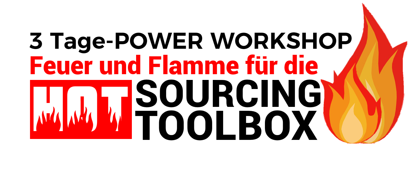 Feuer und Flamme für die HOT SOURCING TOOLBOX - Power Workshop - schwarz