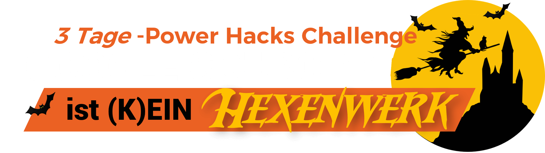 Google Sourcing Challenge - Hexenwerk Logo3 - Dunkler Hintergrund