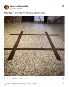 Hashtag in the wild - Beispiel für Hashtags - Tweet