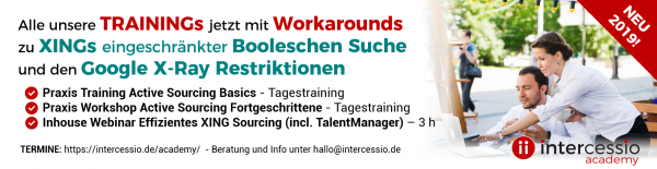 Intercessio Academy Webinar XING Sourcing und XING Update Trainings