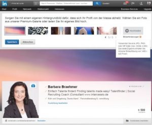 LinkedIn Header-neue Einstellung Bildvorschläge