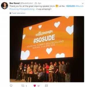 Mein Fazit des Sourcing Summit Germany 2018 - Beate Kowol