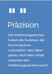 Playbook Boolesche Suche - Anführungszeichen