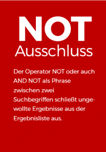 Playbook Boolesche Suche - NOT-Operator