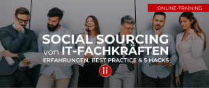 Social Sourcing IT-Fachkräfte - HEADER mit Text