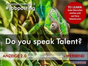 Stellenanzeige zwei null - Do you speak talent?