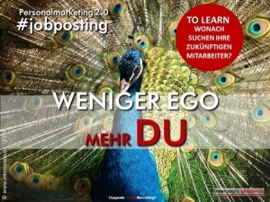 Stellenanzeige zwei-null-Weniger Ego - mehr wir