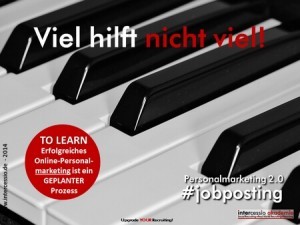 Stellenanzeige zwei null viel hilft nicht viel
