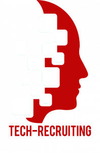 Tech-Recruiting -Logo - rot-weiss - Schriftzug