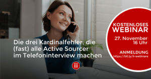 Webinar - 3 Kardinalfehler im Telefoninterview